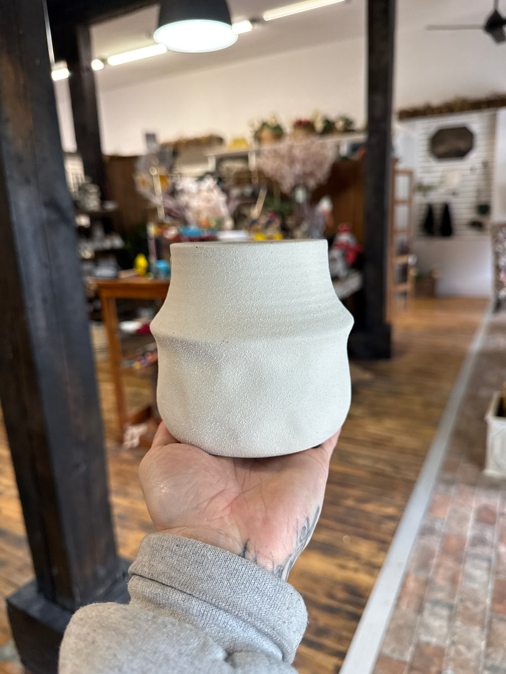 Small white pot
