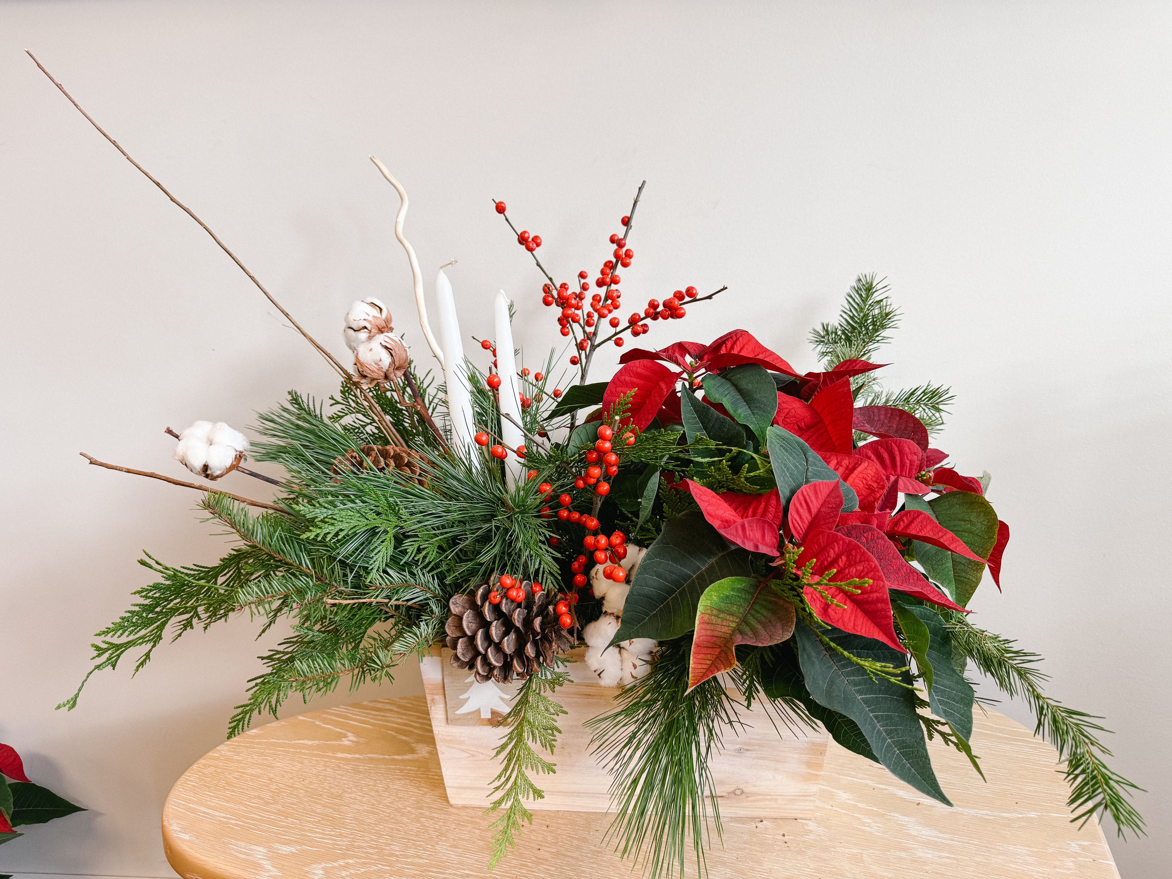 Poinsettia Planter Box