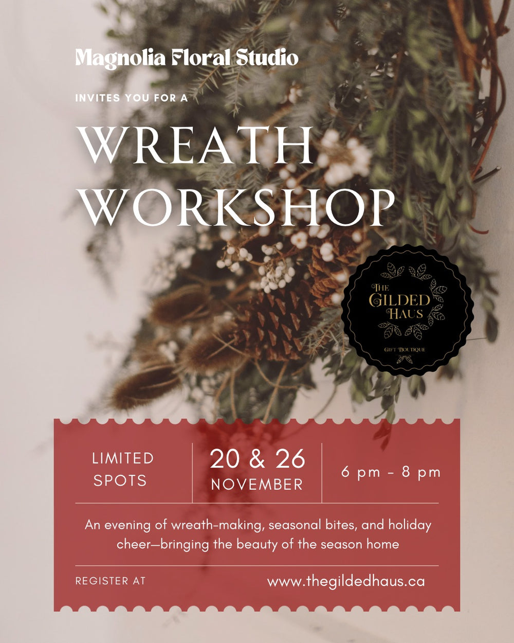 Wreath Workshop with The Gilded Haus