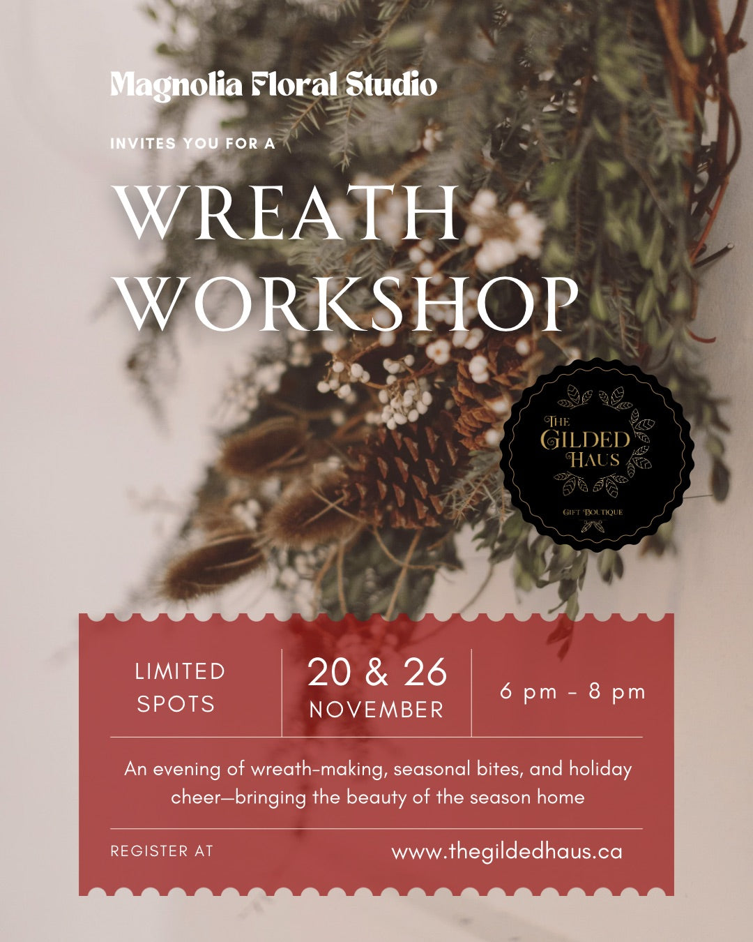 Wreath Workshop with The Gilded Haus